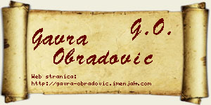 Gavra Obradović vizit kartica